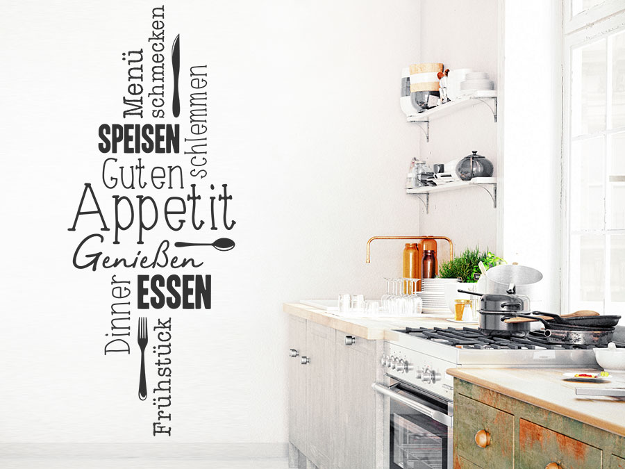 Wandtattoo Guten Appetit Worte