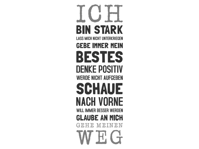Wandtattoo Ich gehe meinen Weg Wandtattoos.de