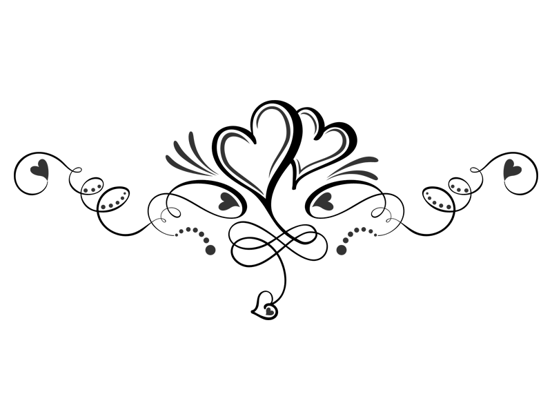 Wandtattoo Ornament Mit Herzen Und Schnorkeln Wandtattoos De