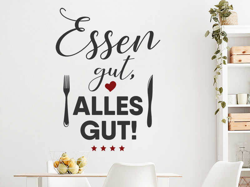 Wandtattoo Essen gut alles gut