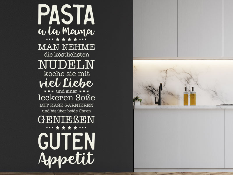 Wandtattoo Pasta a la Mama