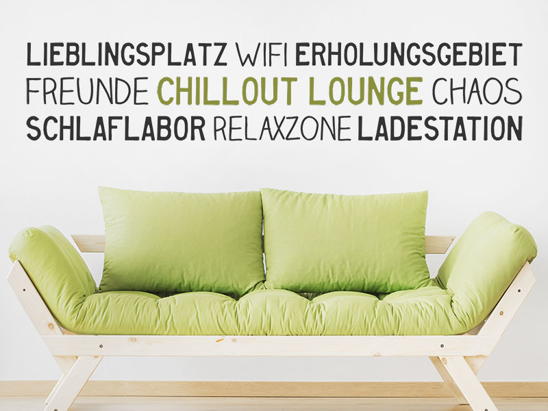 Wandtattoo Bordüre Chillout Lounge