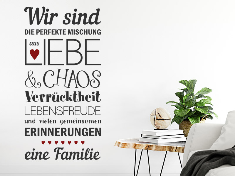 Wandtattoo Wir sind die perfekte Mischung