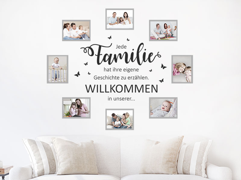 Wandtattoo Fotorahmen Jede Familie