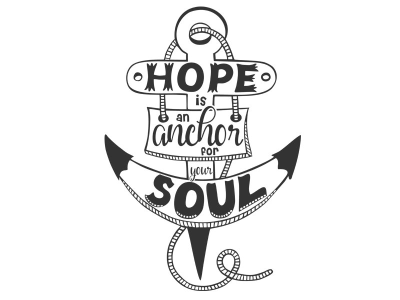 Wandtattoo Hope is an anchor for your soul Wandtattoos.de