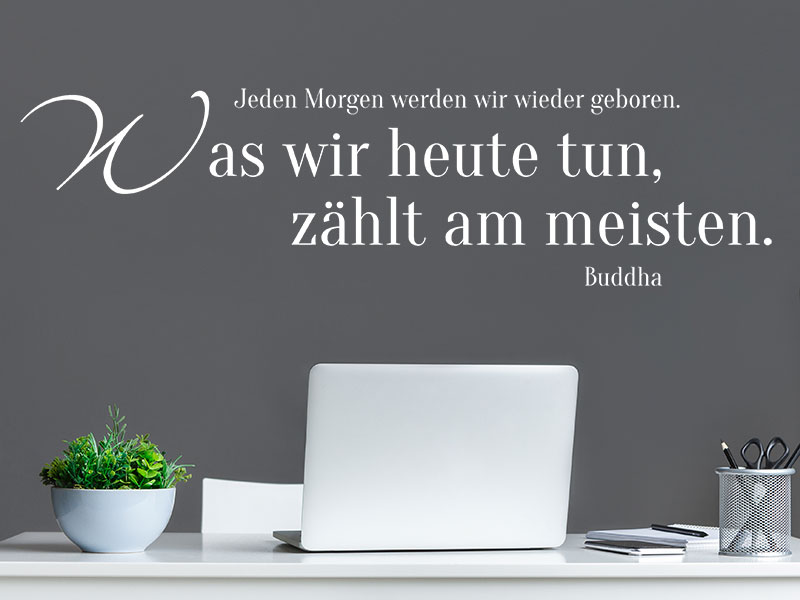 Wandtattoo Was wir heute tun...