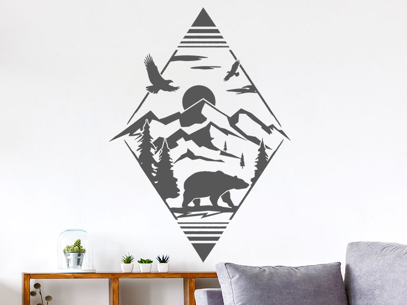 Wandtattoo Bär in der Wildnis