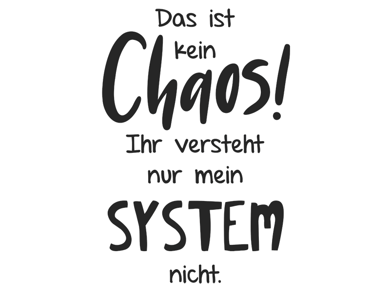 Wandtattoo Das ist kein Chaos... Wandtattoos.de