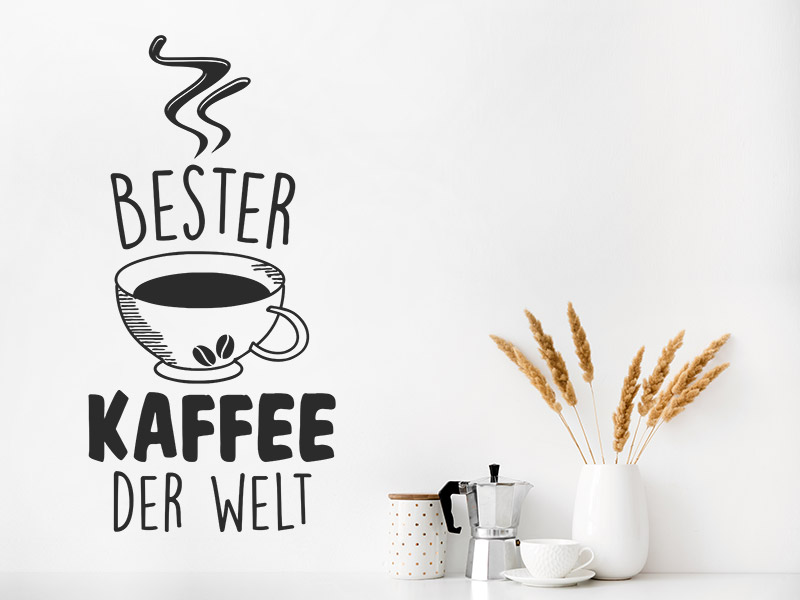 Wandtattoo Bester Kaffee der Welt