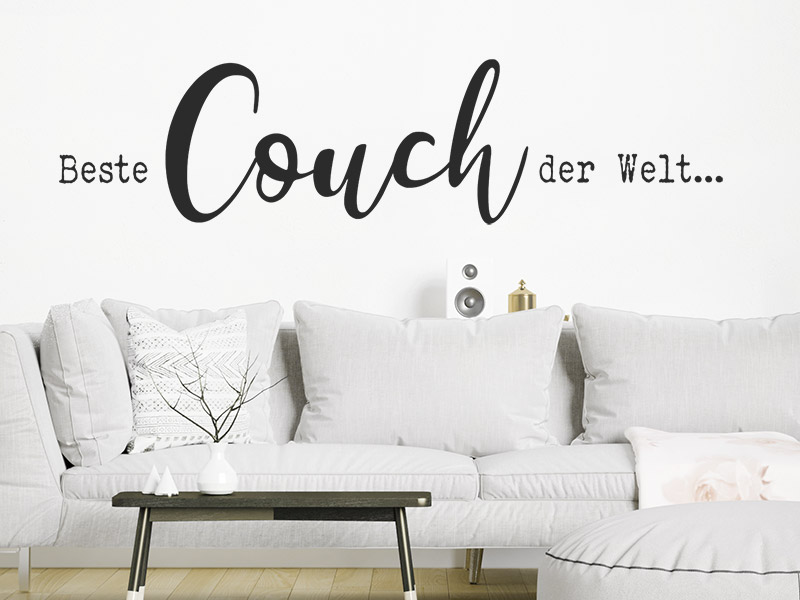Wandtattoo Beste Couch der Welt