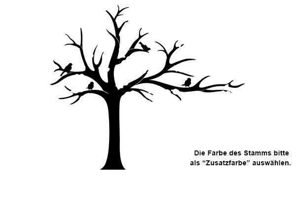 Wandaufkleber Baum Mit Vögeln – Vinyl, 142 X 71 Cm, Für Wohnzimmer, Schlafzimmer Oder Kinderzimmer