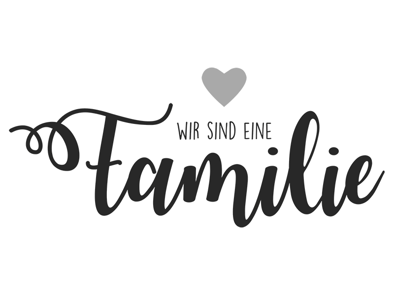 Wandtattoo Eine Familie mit Herz Wandtattoos.de