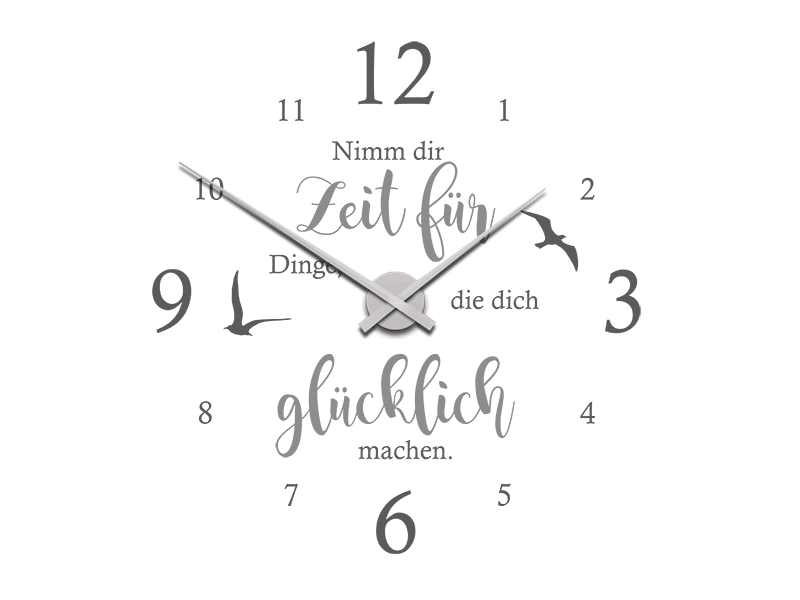 Wandtattoo Uhr Nimm dir Zeit Wanduhr Wandtattoos.de