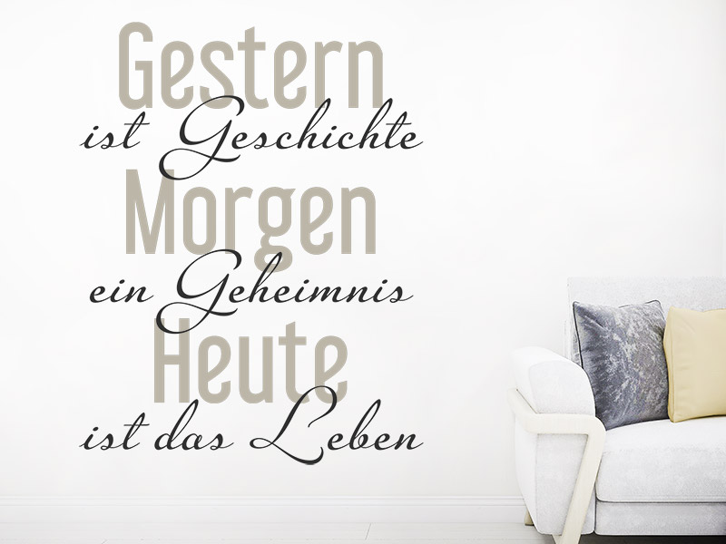 Wandtattoo Gestern Heute Wandtattoos.de