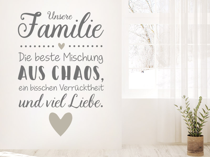 Wandtattoo Familie die beste Mischung