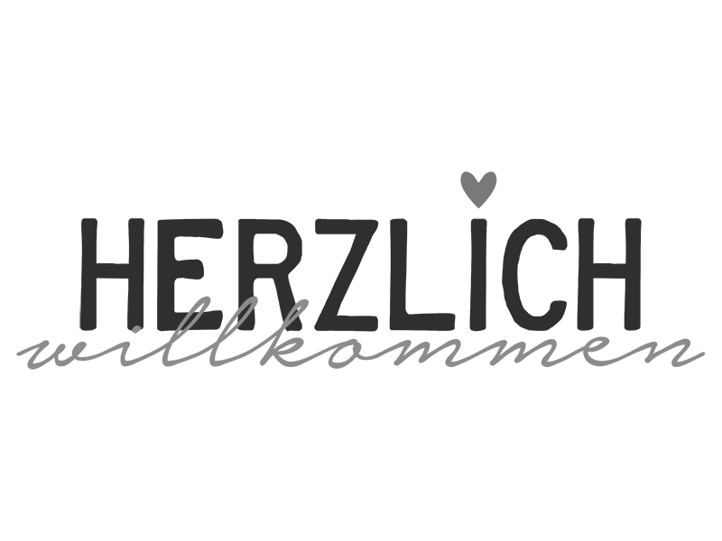Wandtattoo Herzlich willkommen mit Herz Wandtattoos.de