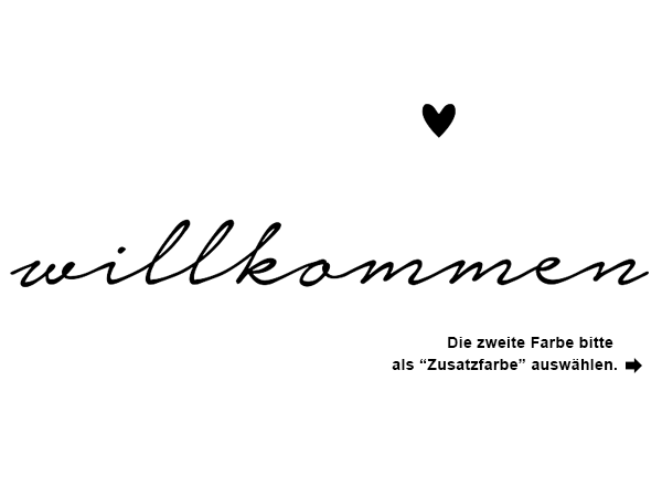 Wandtattoo Herzlich willkommen mit Herz Wandtattoos.de
