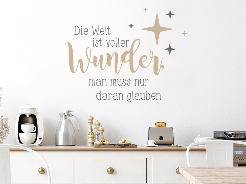 Wandtattoo Die Welt ist voller Wunder