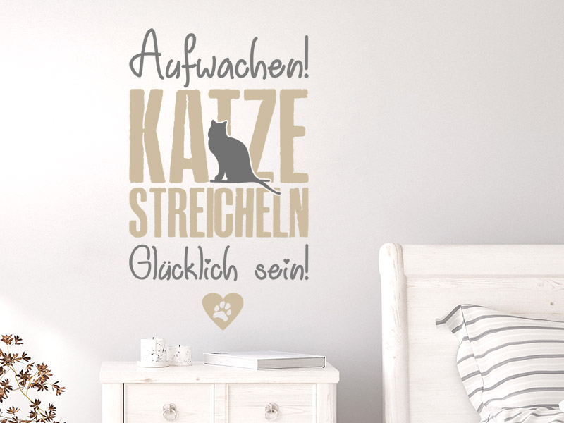 Wandtattoo Katze