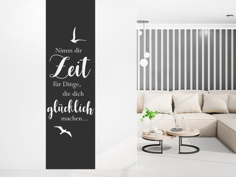 Wandtattoo Wandbanner Nimm dir Zeit