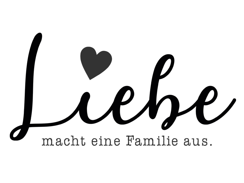 Wandtattoo Liebe macht eine Familie aus Wandtattoos.de