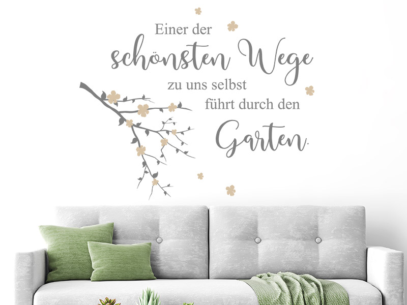 Wandtattoo Durch den Garten