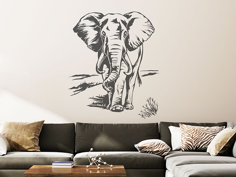 Elefant Wandtattoo