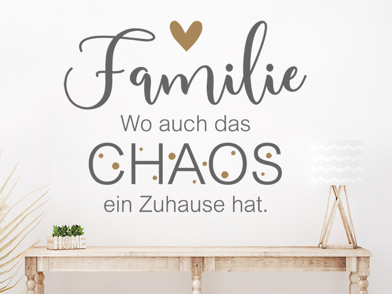 Wandtattoo Familie Chaos Zuhause