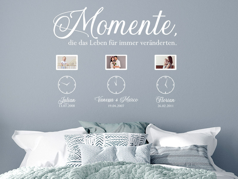 Wandtattoo Fotorahmen Momente, die das Leben...