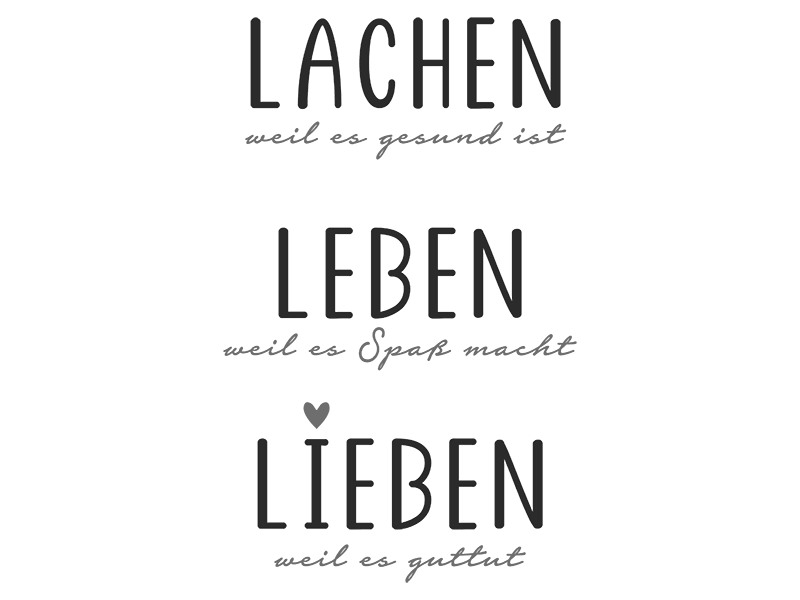 Wandtattoo Lachen weil es gesund ist... Spruch Wandtattoos.de