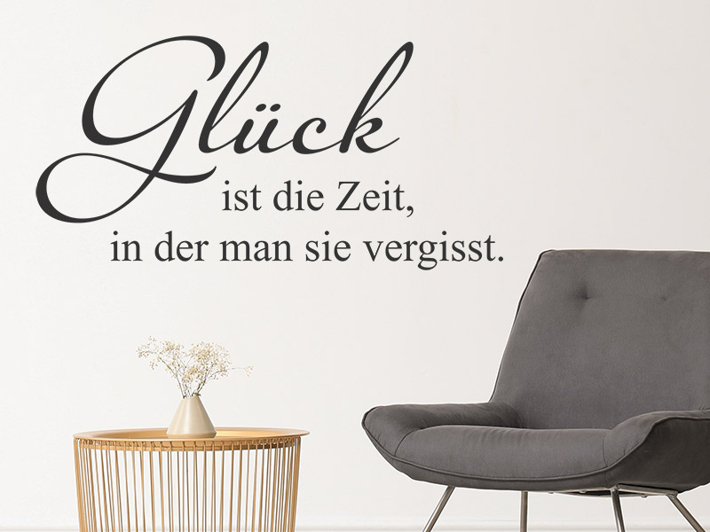 Wandtattoo Glück ist die Zeit