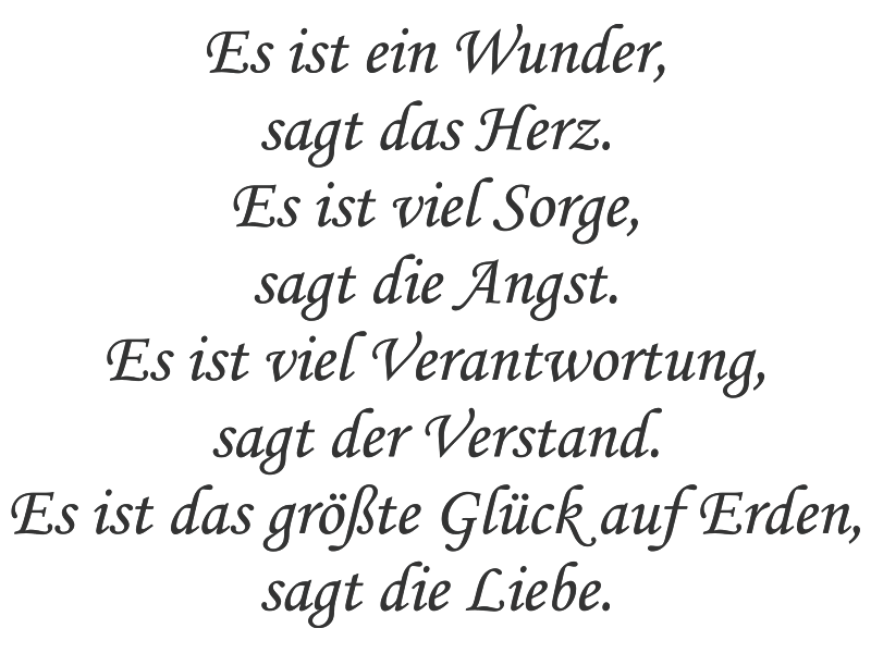 Wandtattoo Es ist ein Wunder, sagt das Herz... Wandtattoos.de