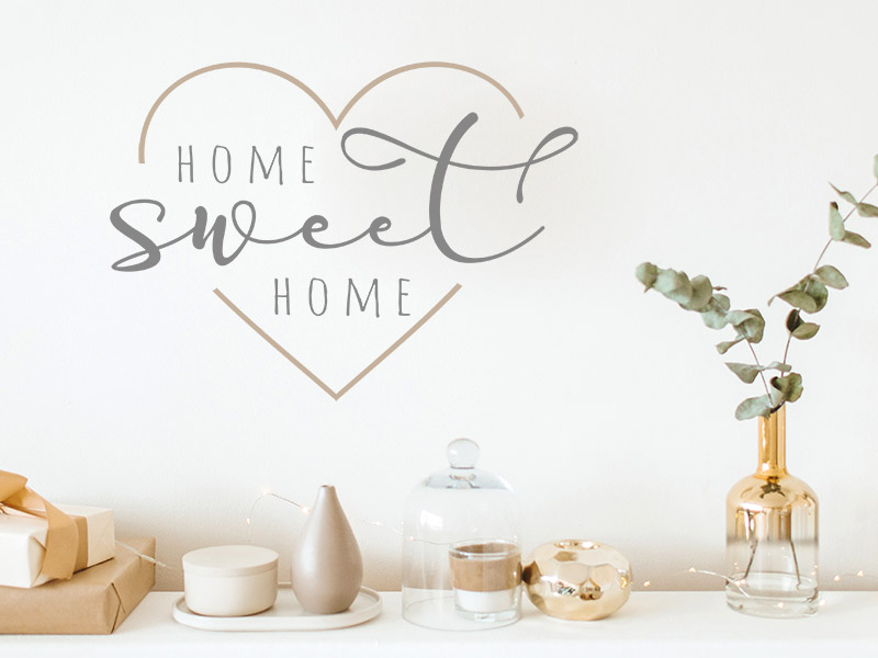 Wandtattoo Home sweet home Herz