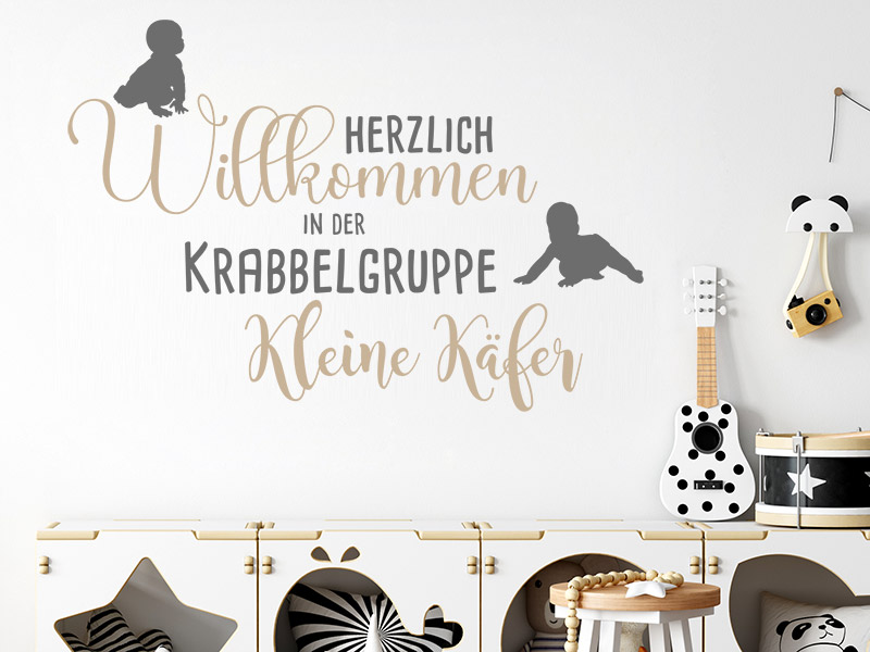 Wandtattoo Willkommen in der Krabbelgruppe