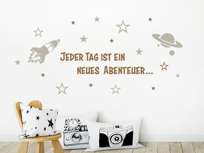 Wandtattoo Jeder Tag ist ein neues Abenteuer