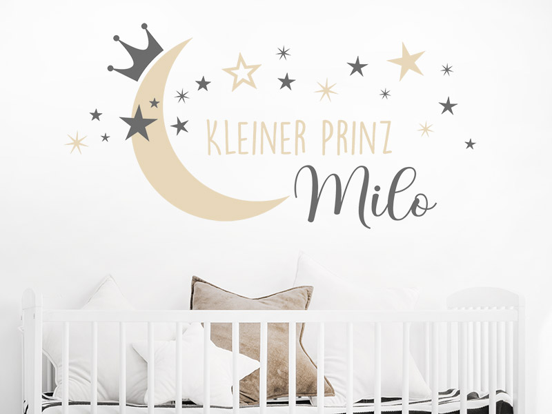 Wandtattoo Kleiner Prinz mit Wunschname