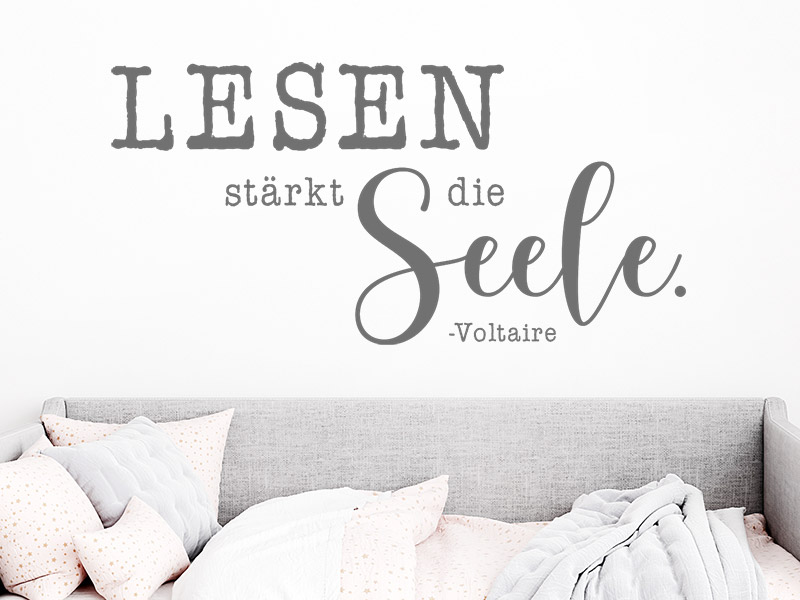 Wandtattoo Lesen stärkt die Seele
