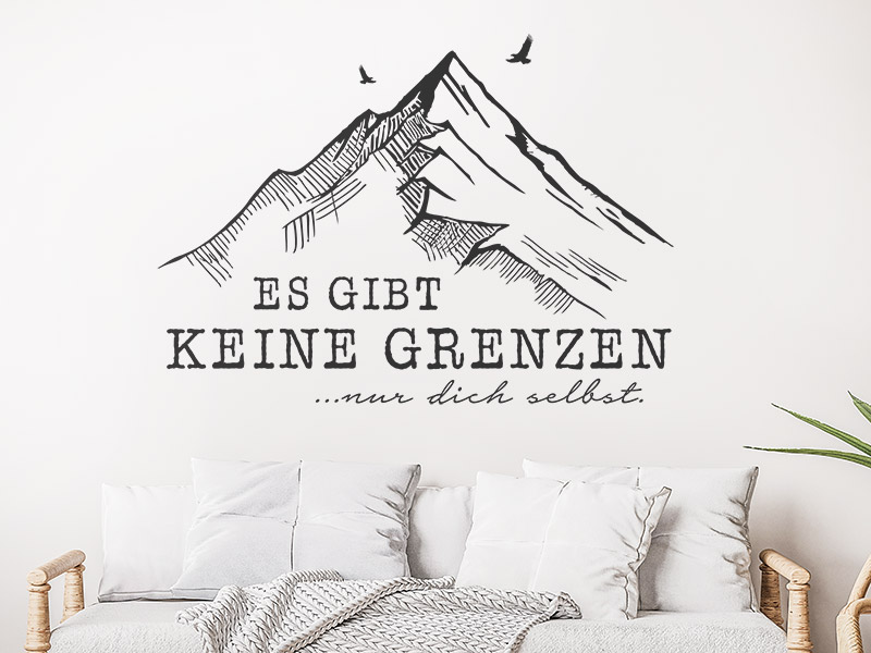 Wandtattoo Es gibt keine Grenzen