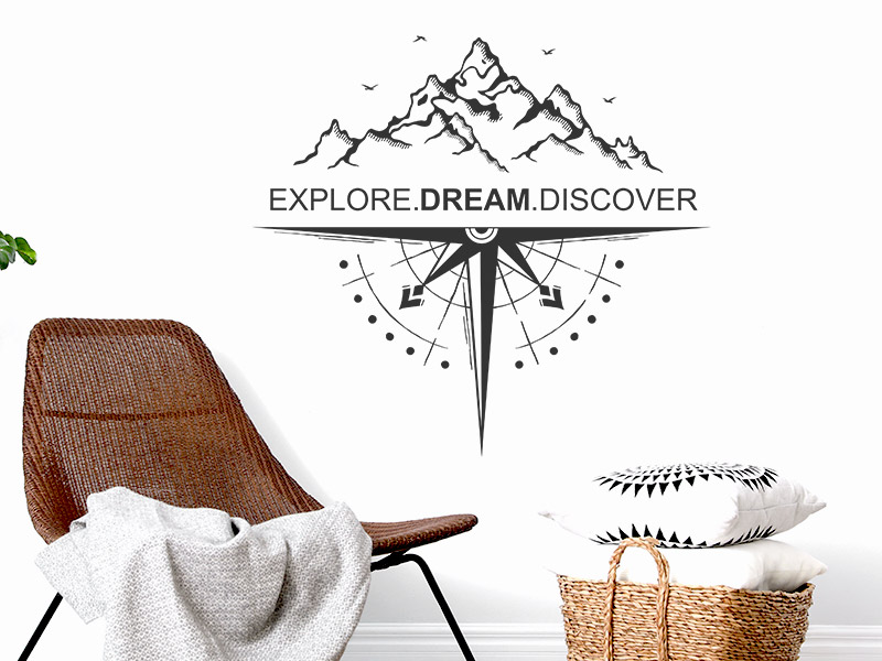 Wandtattoo Explore Dream Discover