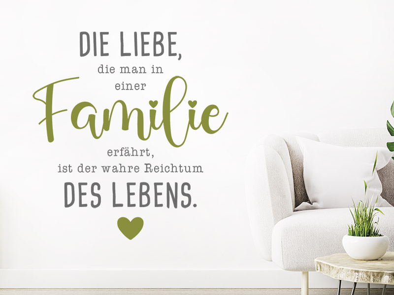 Wandtattoo Die Liebe der Familie