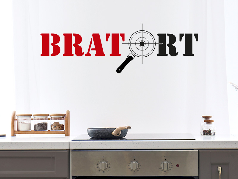 Wandtattoo Bratort mit Pfanne