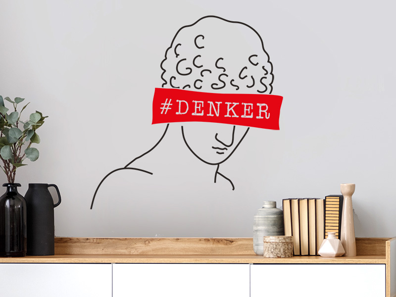Wandtattoo Hashtag Denker
