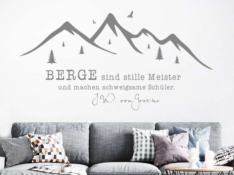Wandtattoo Berge sind stille Meister
