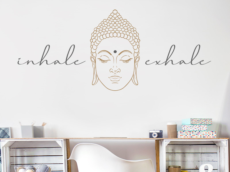 Buddha Inhale Exhale Wandtattoo