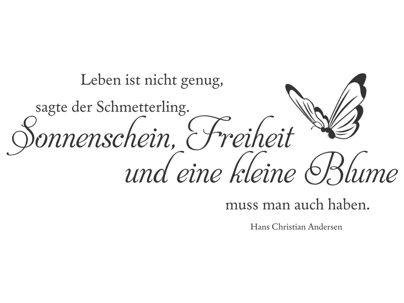 Wandtattoo Leben ist nicht genug... Wandtattoos.de