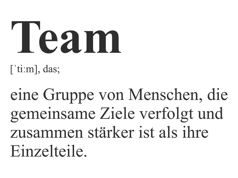 Wandtattoo Team Definition