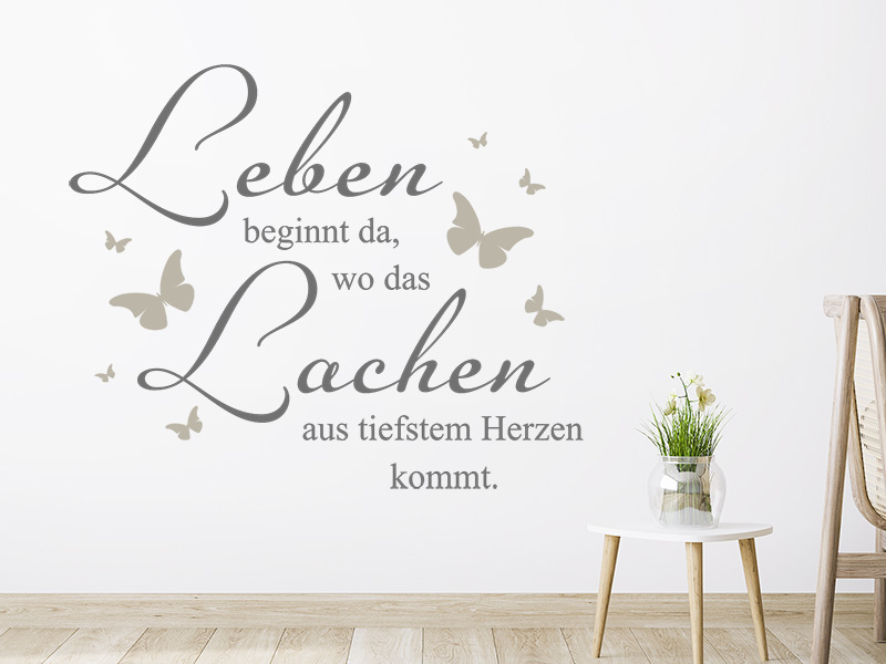 Wandtattoo Lachen aus tiefstem Herzen