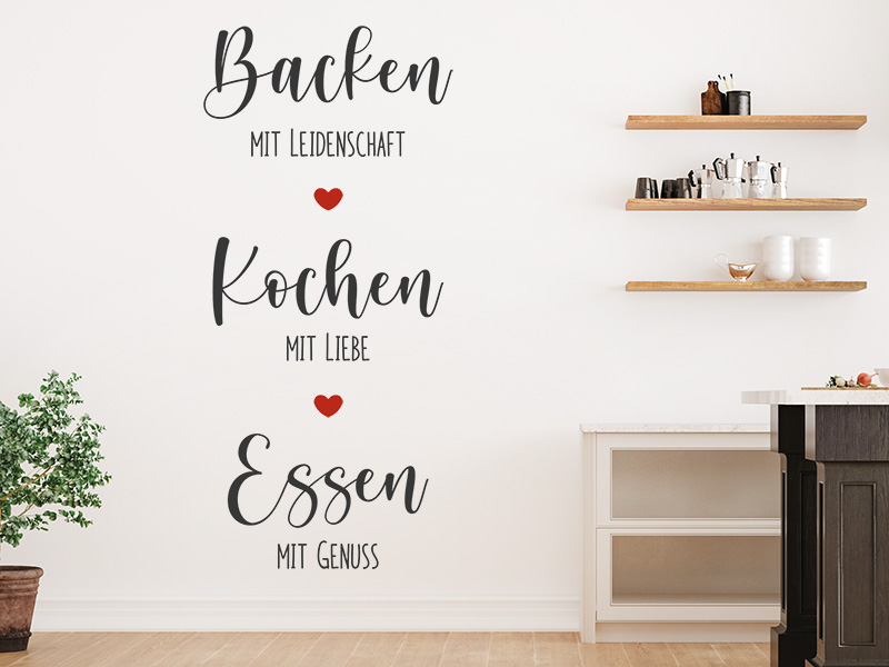 Das Wandtattoo Backen Kochen Essen hier bestellen. Große Auswahl | Top Qualität | schnelle Lieferung | kostenloser Versand (D) bei Wandtattoos.de.