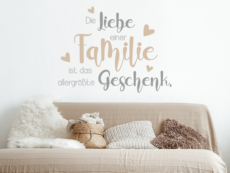 Wandtattoo Die Liebe einer Familie