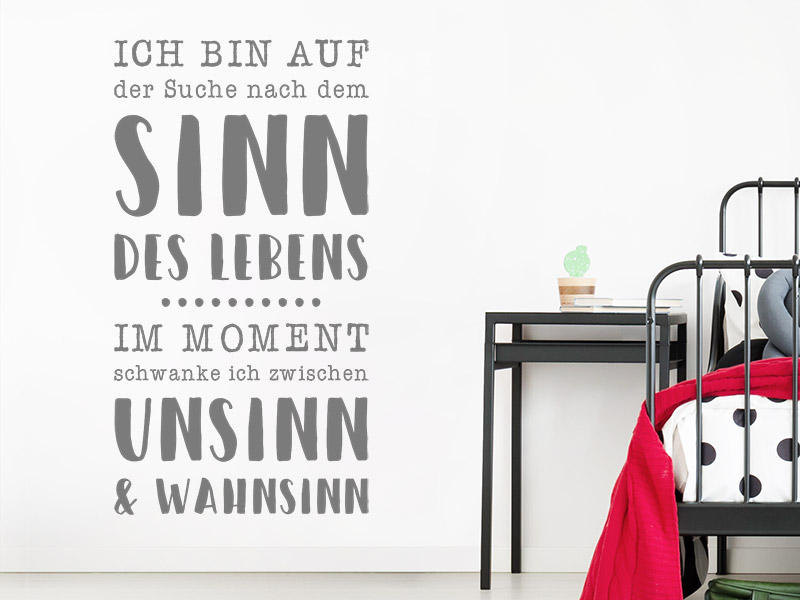 Wandtattoo Der Sinn des Lebens